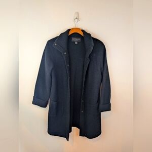 Centigrade 100% Wool Navy Modern Cut Coat, Sz M